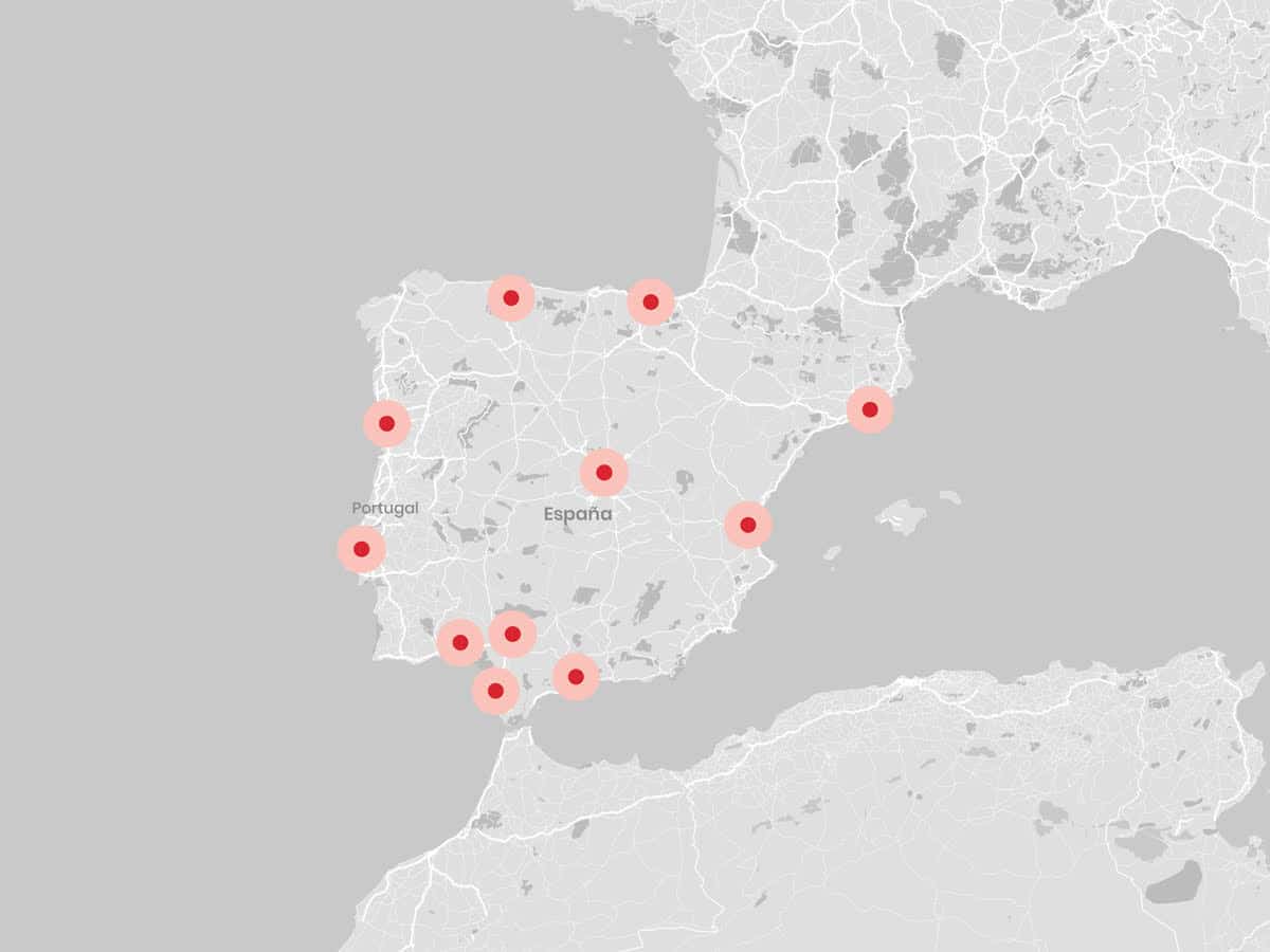 Mapa clínicas reproducción asistida Ginemed